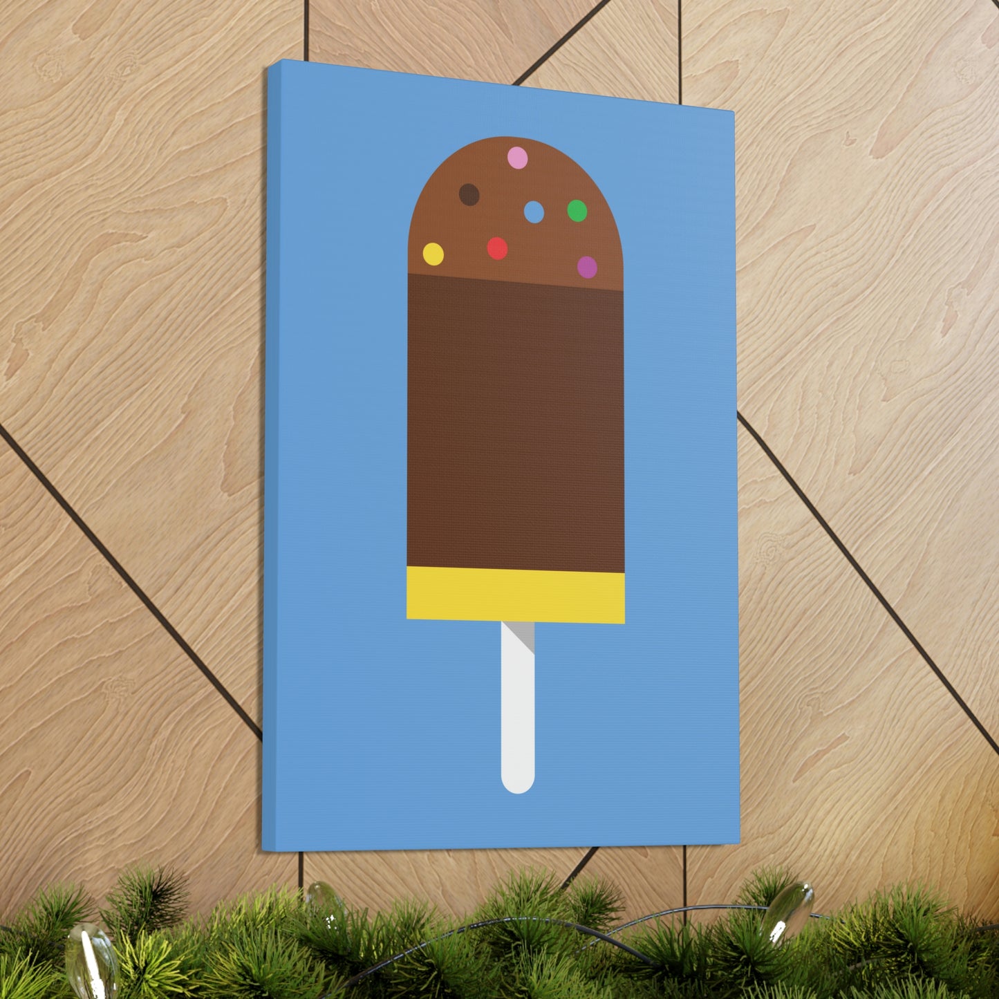 Ice Cream Lover Minimal Abstract Aesthetic Classic Art Canvas Gallery Wraps