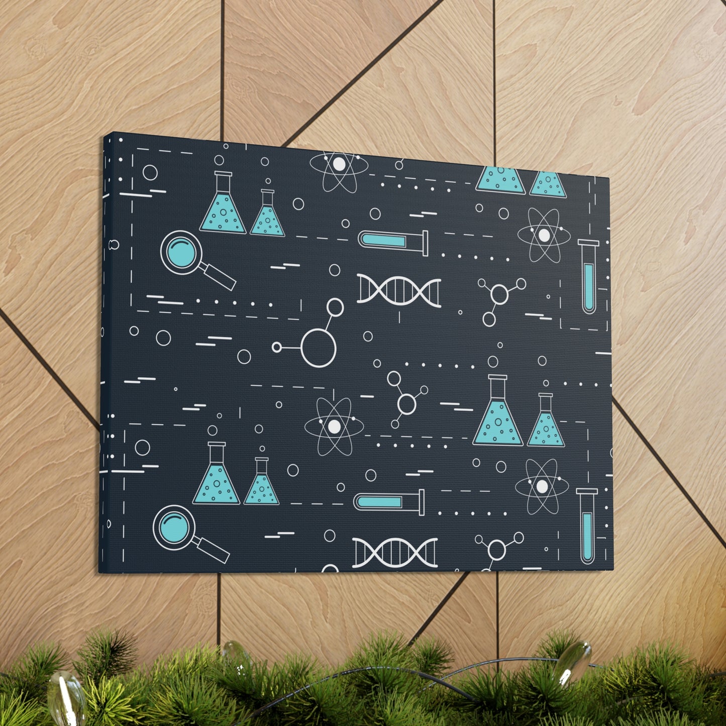 Chemistry Science Biology Pattern Scientist Educational Aesthetic Classic Art Canvas Gallery Wraps