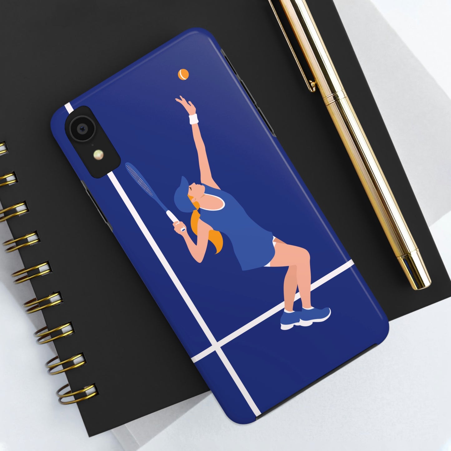 Tennis Player Blue Art Sports Team Tough Phone Cases Case-Mate