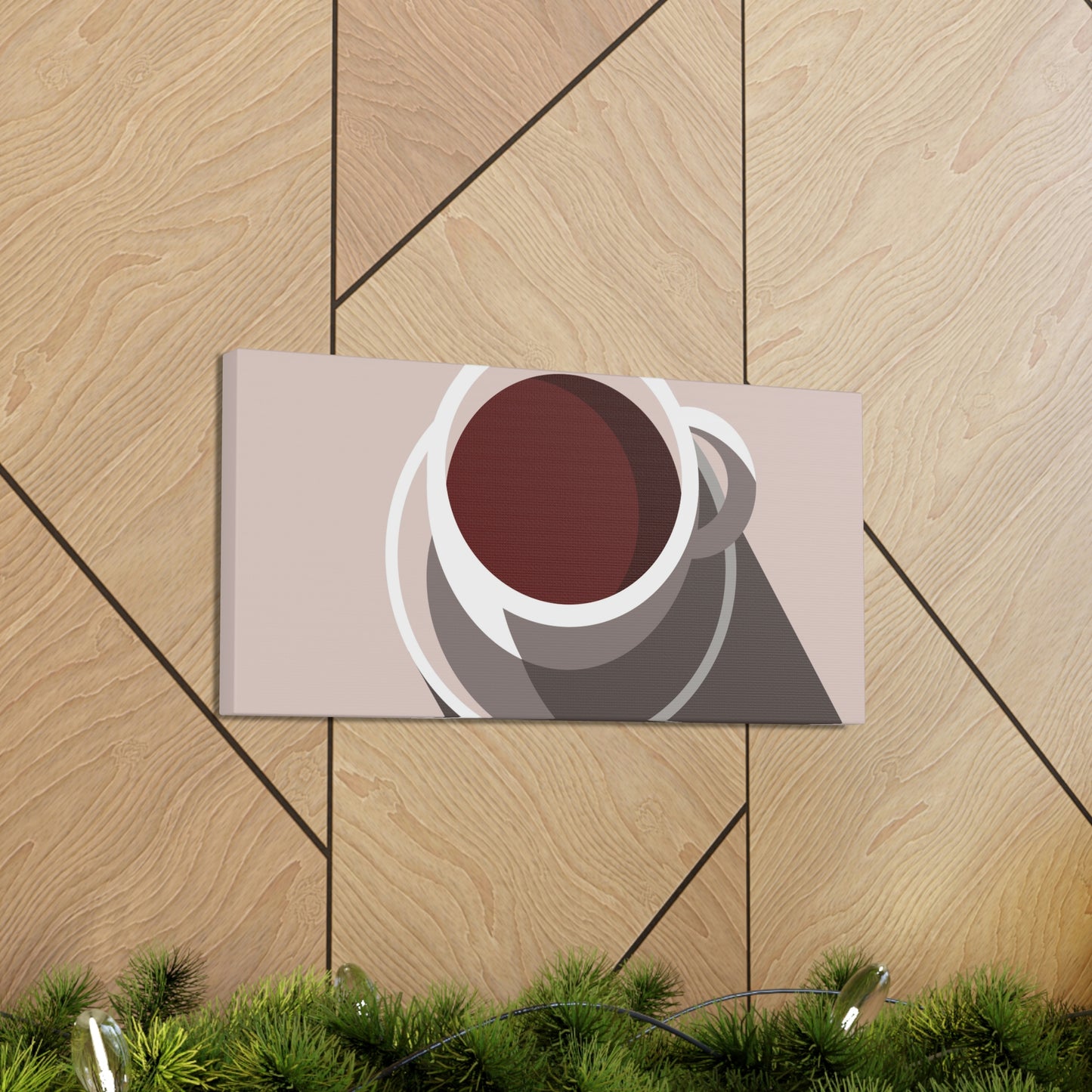 Cup Of Coffee Minimal Art Aesthetic Beige Aesthetic Classic Art Canvas Gallery Wraps