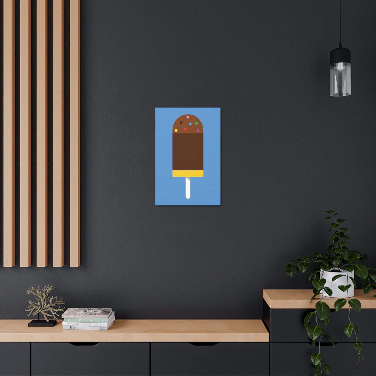 Ice Cream Lover Minimal Abstract Aesthetic Classic Art Canvas Gallery Wraps