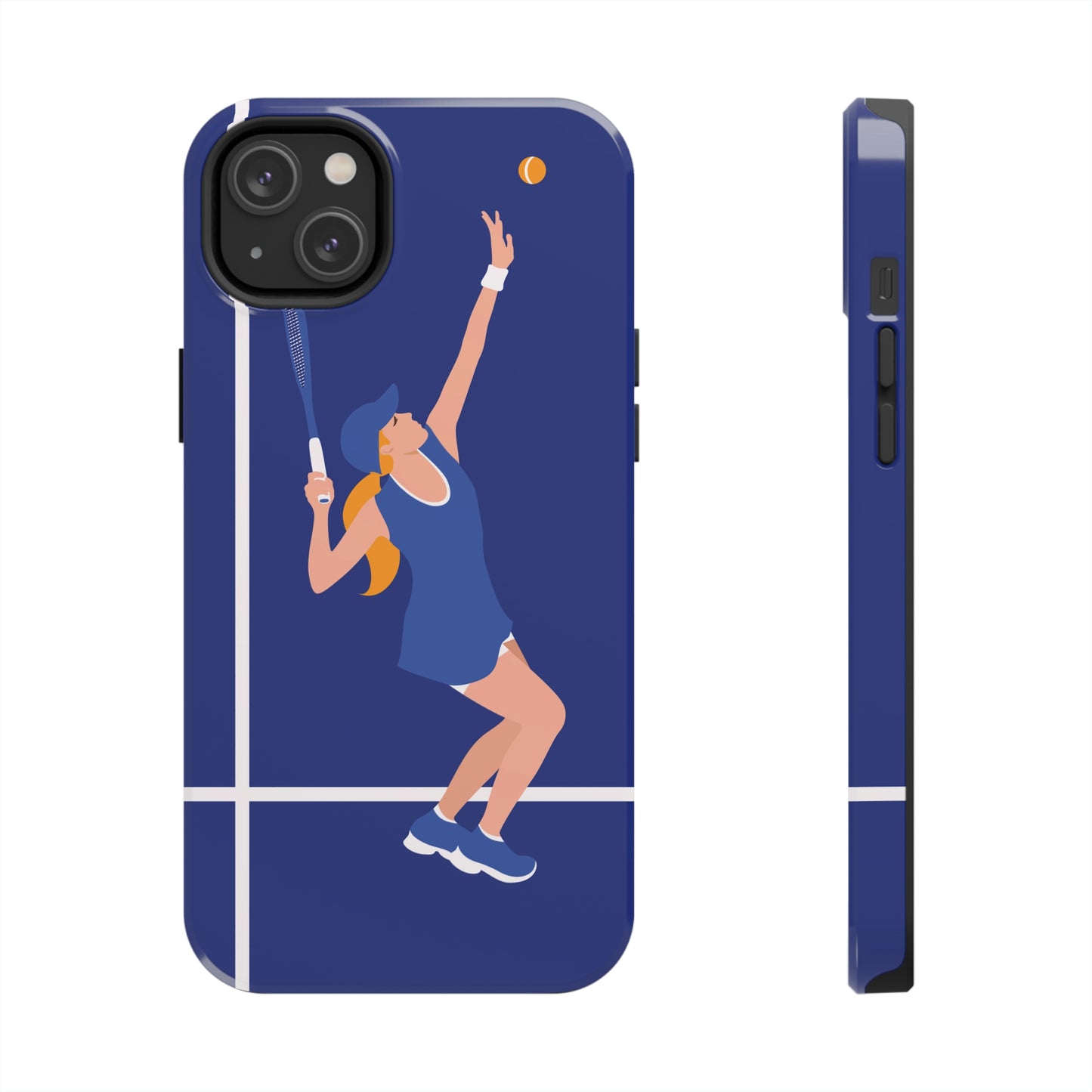 Tennis Player Blue Art Sports Team Tough Phone Cases Case-Mate