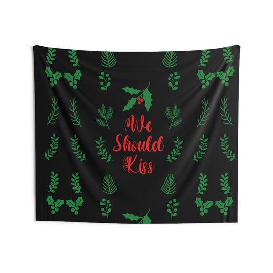 We Should Kiss Leaves Quotes Indoor Wall Tapestries