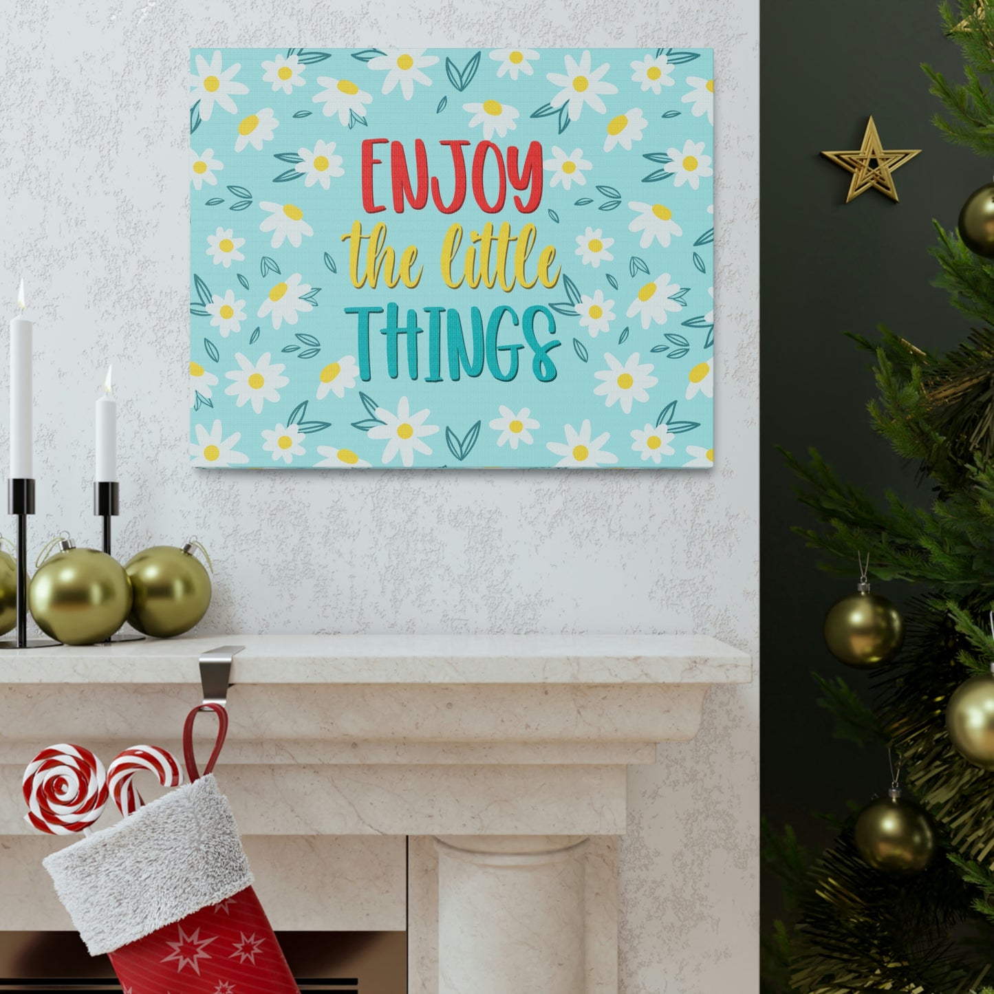 Enjoy The Little Things Aesthetic Classic Art Canvas Gallery Wraps