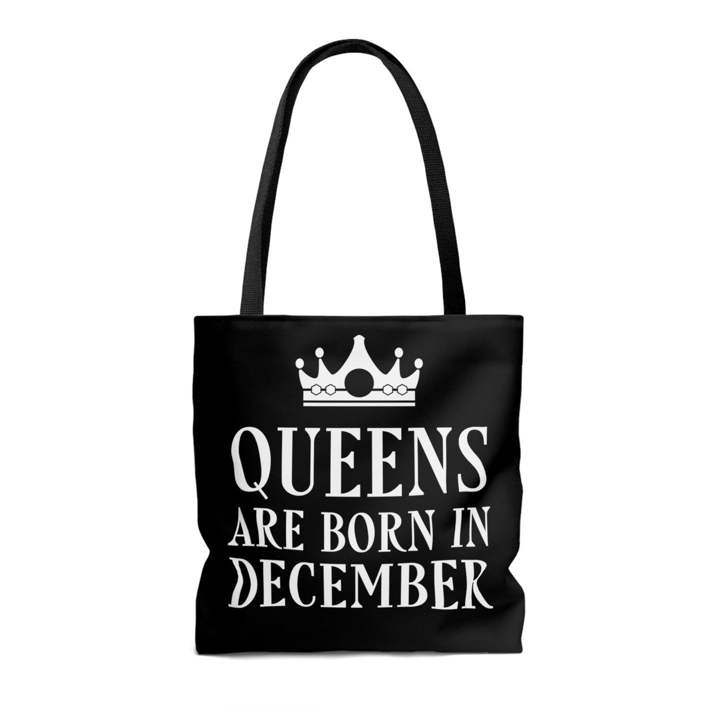 Queens Are Born in December Happy Birthday AOP Tote Bag