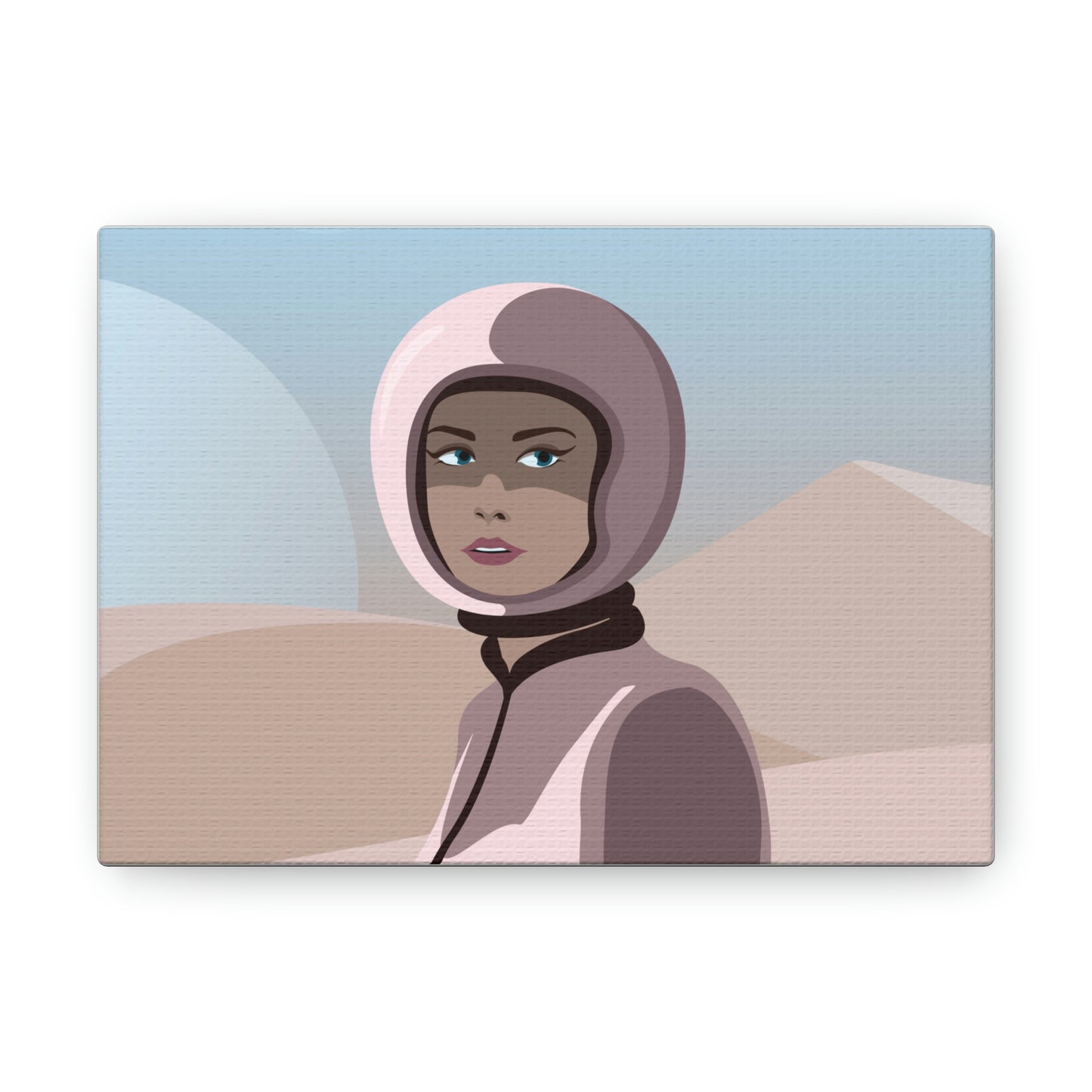 Astronaut Woman Aliens Minimal Aesthetic Classic Art Canvas Gallery Wraps