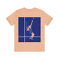 Tennis Player Blue Art Sports Team Unisex Jersey Short Sleeve T-Shirt