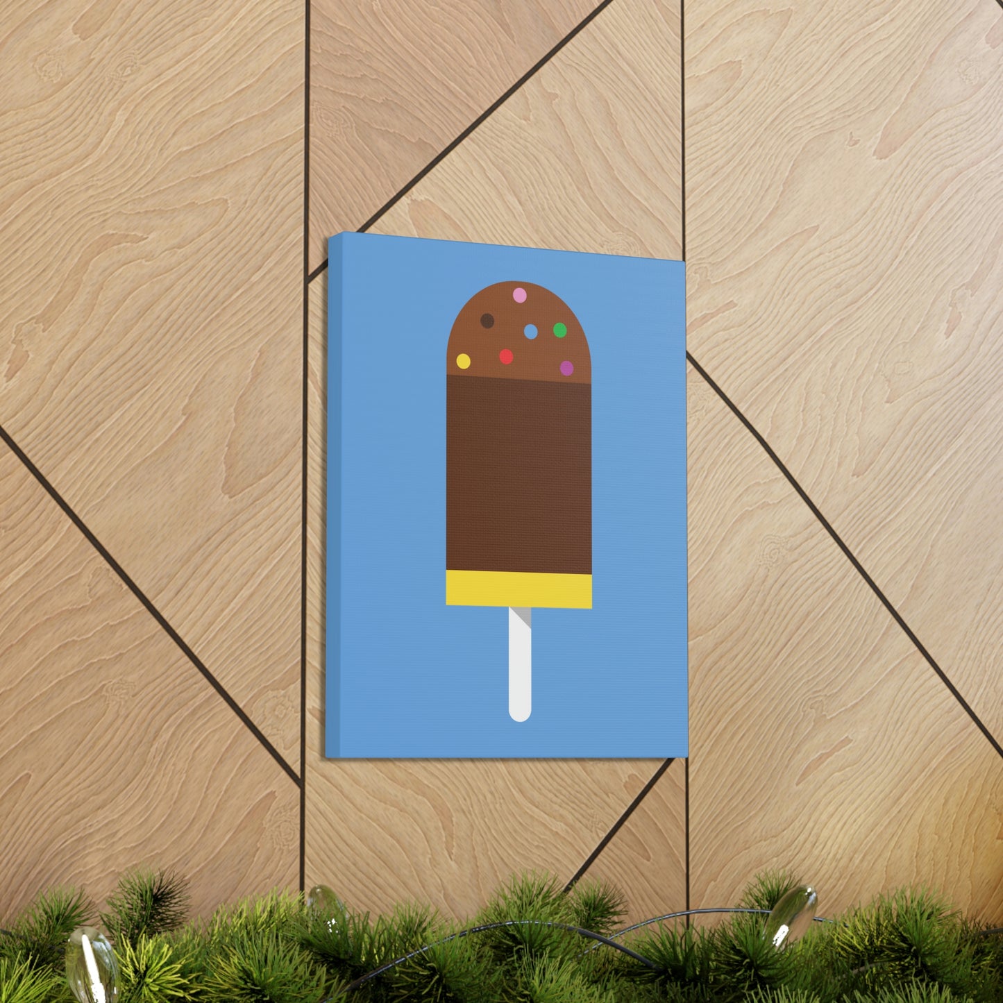 Ice Cream Lover Minimal Abstract Aesthetic Classic Art Canvas Gallery Wraps