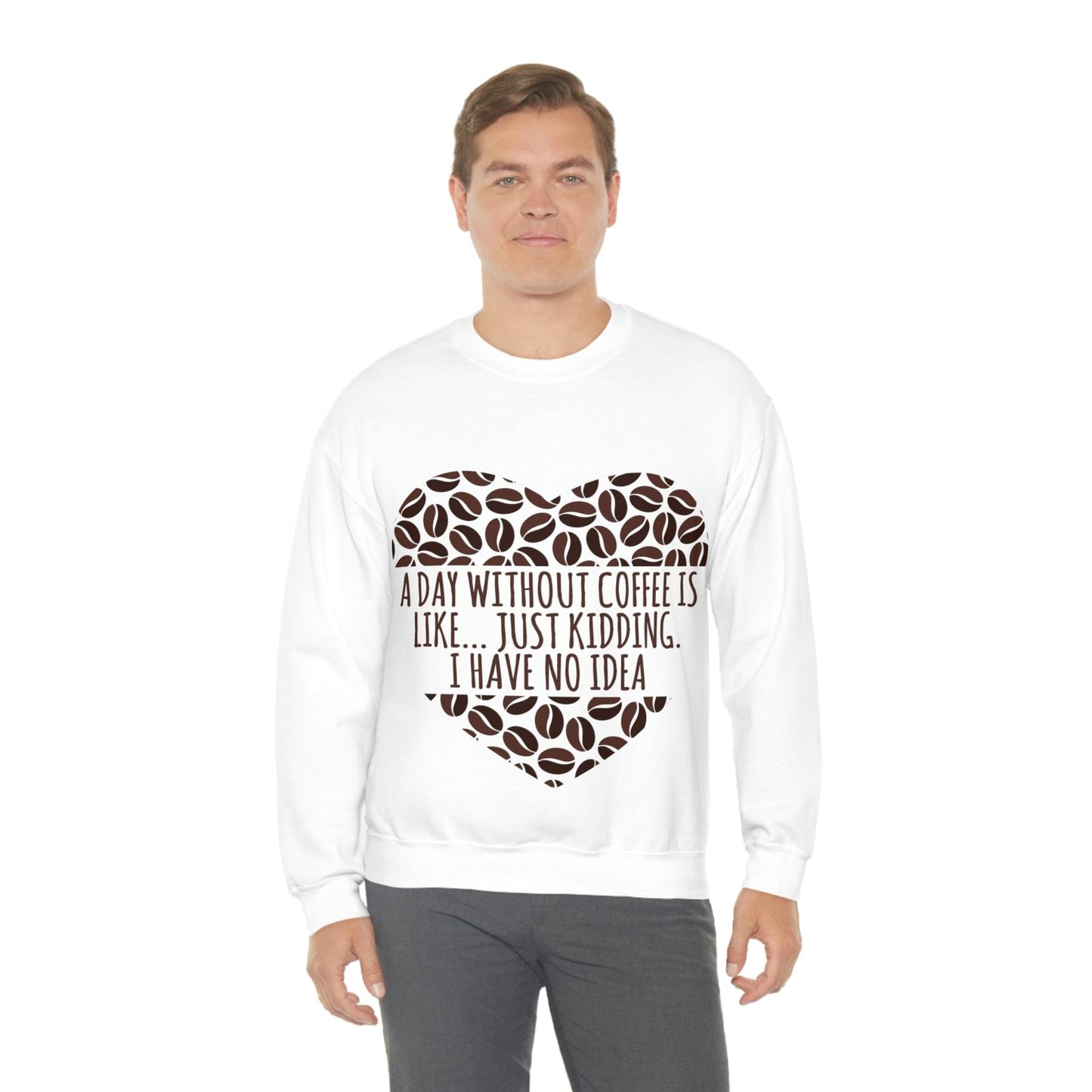 A Day Without Coffee Is Like Addicted Quotes Unisex Heavy Blend™ Crewneck Sweatshirt Ichaku [Perfect Gifts Selection]