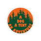 A Dog A Tent an Adventure Time Camping Life Die-Cut Sticker Ichaku [Perfect Gifts Selection]