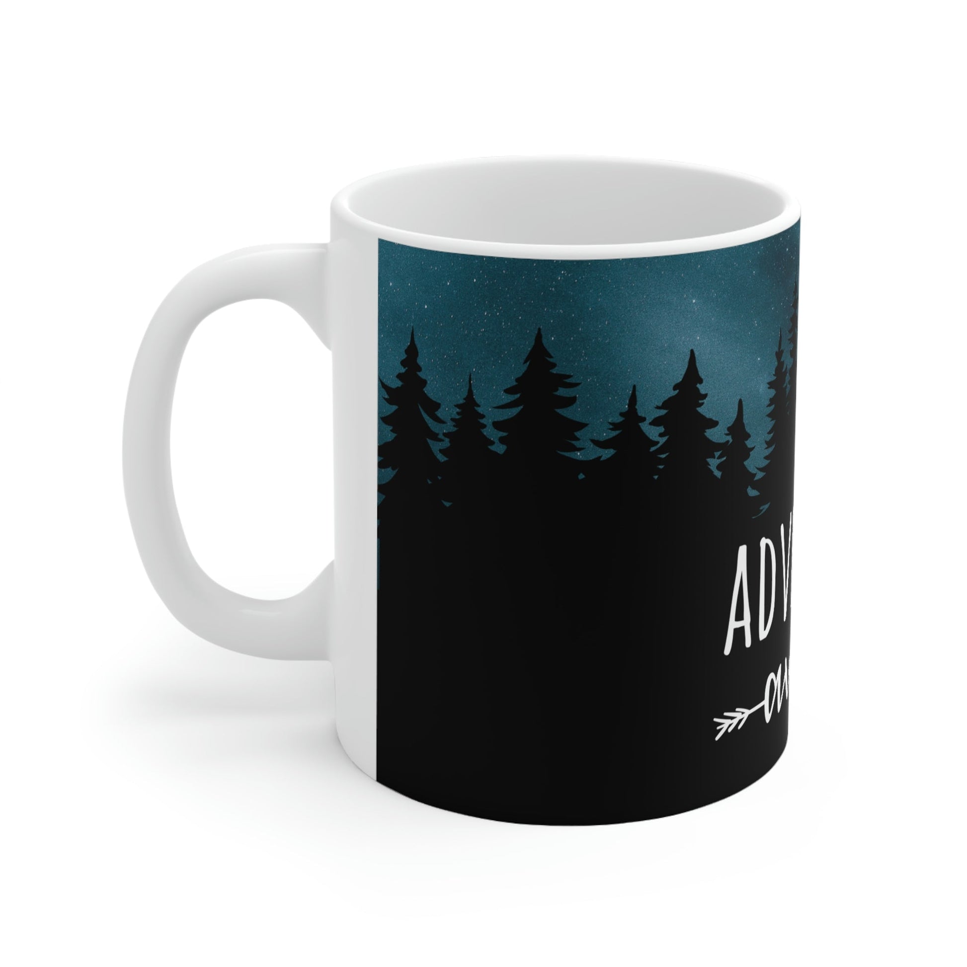 Adventure Awaits Art Vacation Landscape Explore Ceramic Mug 11oz Ichaku [Perfect Gifts Selection]