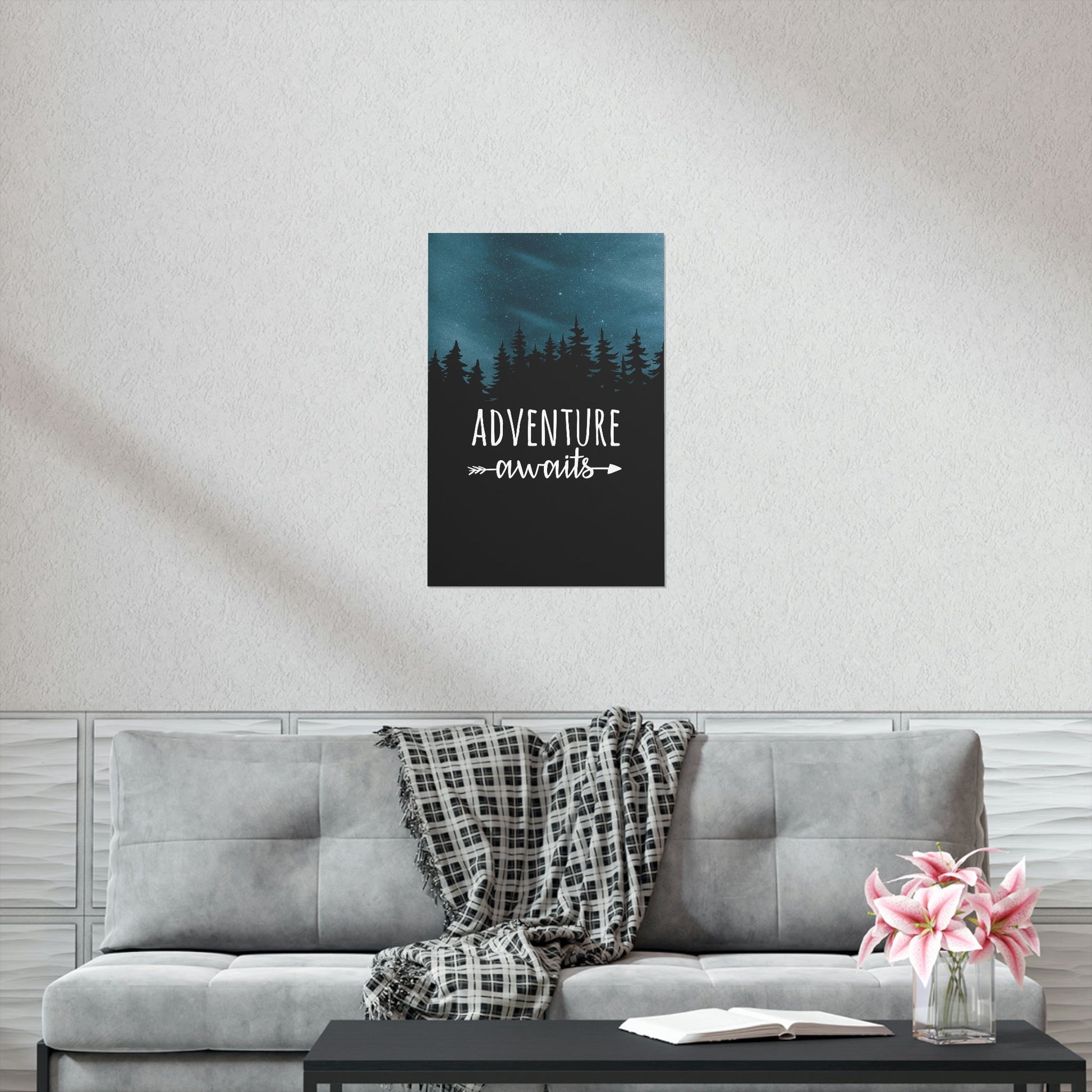 Adventure Awaits Art Vacation Landscape Explore Premium Matte Vertical Posters Ichaku [Perfect Gifts Selection]