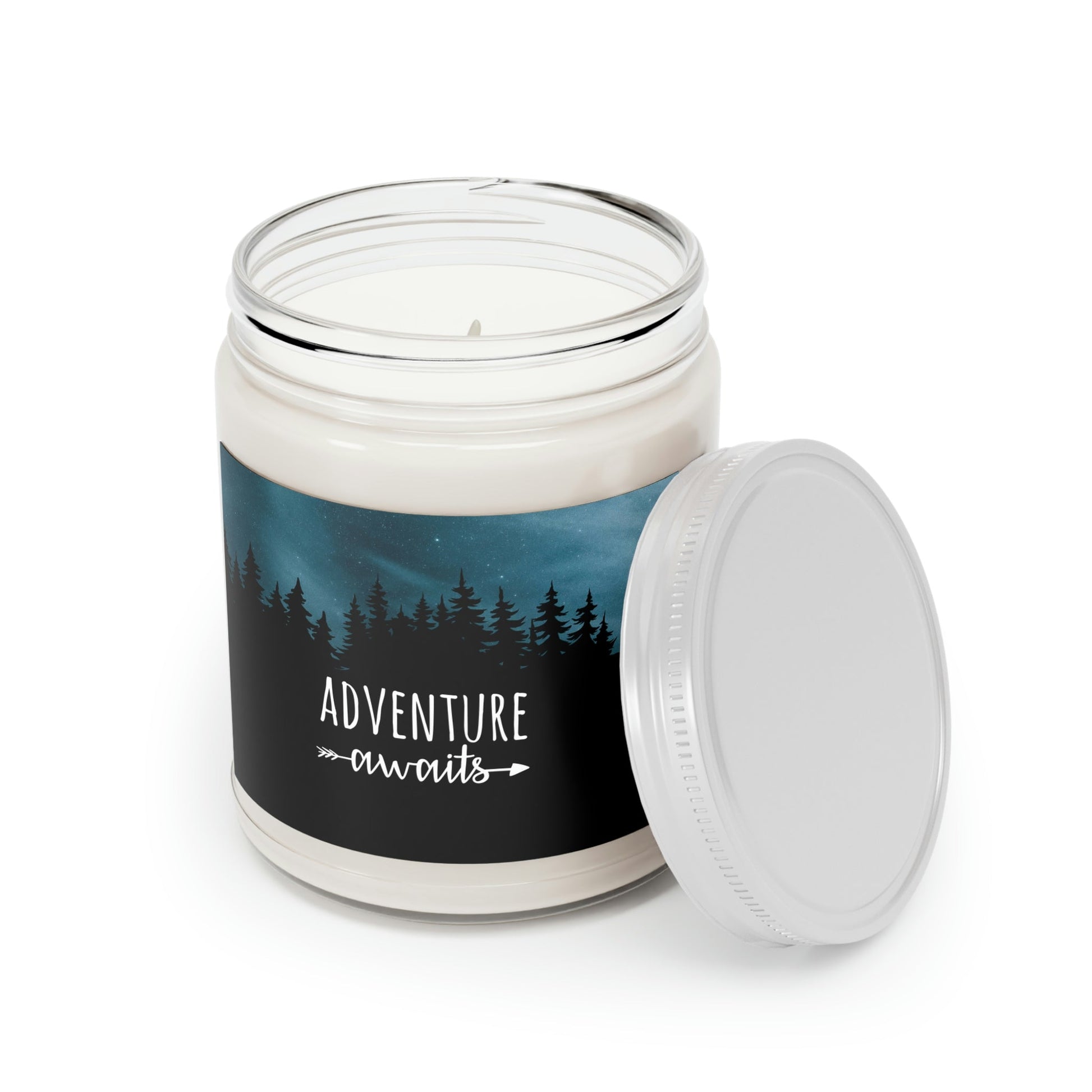 Adventure Awaits Art Vacation Landscape Explore Scented Candle Up to 60h Soy Wax 9oz Ichaku [Perfect Gifts Selection]