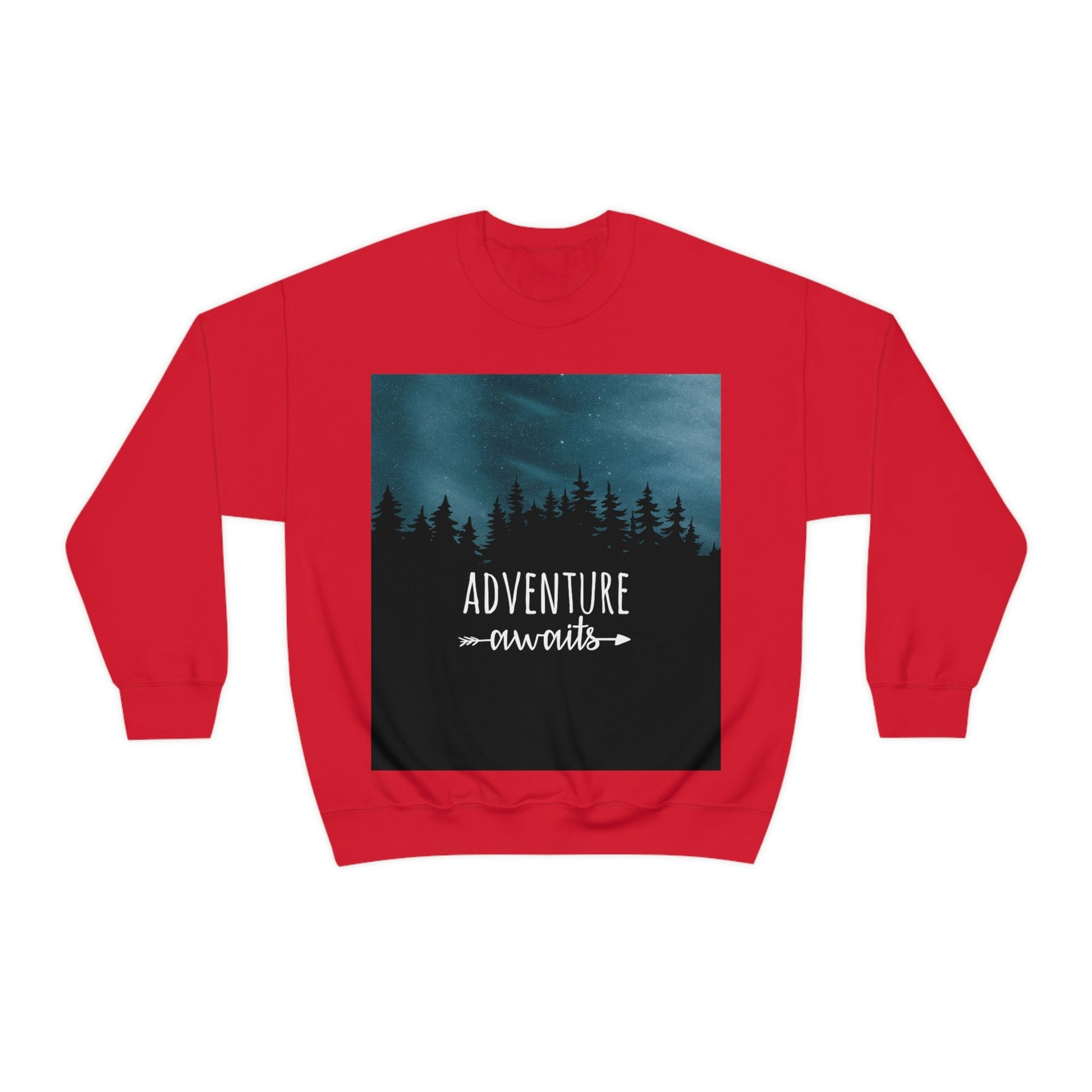 Adventure Awaits Art Vacation Landscape Explore Unisex Heavy Blend™ Crewneck Sweatshirt Ichaku [Perfect Gifts Selection]