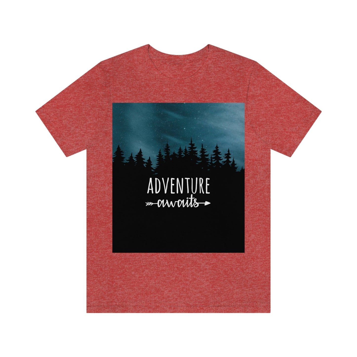 Adventure Awaits Art Vacation Landscape Explore Unisex Jersey Short Sleeve T-Shirt Ichaku [Perfect Gifts Selection]