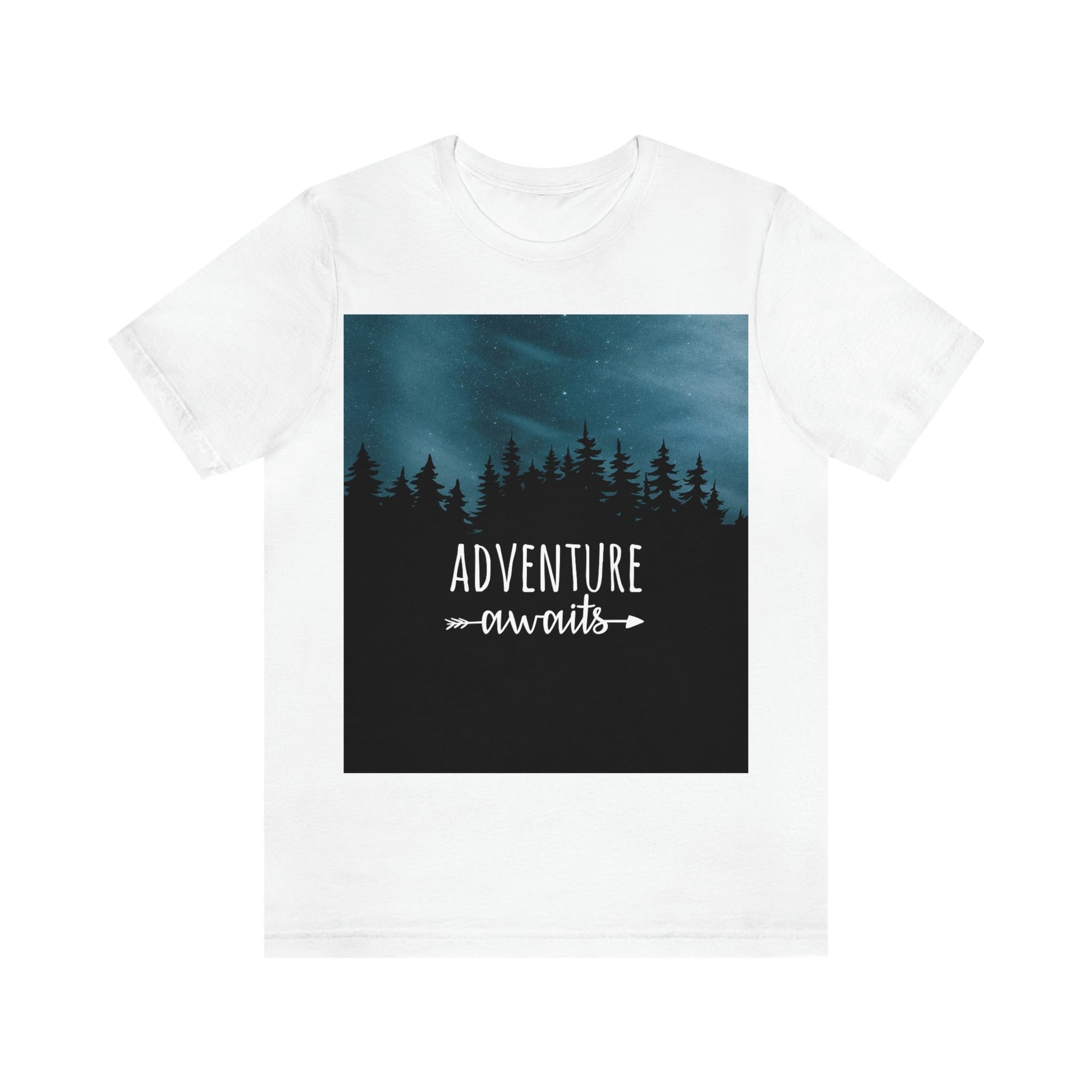 Adventure Awaits Art Vacation Landscape Explore Unisex Jersey Short Sleeve T-Shirt Ichaku [Perfect Gifts Selection]