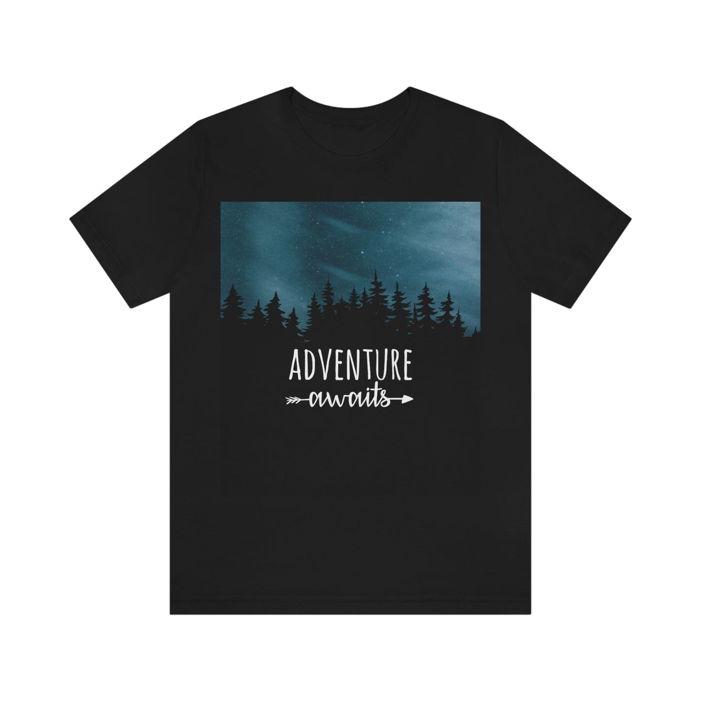 Adventure Awaits Art Vacation Landscape Explore Unisex Jersey Short Sleeve T-Shirt Ichaku [Perfect Gifts Selection]