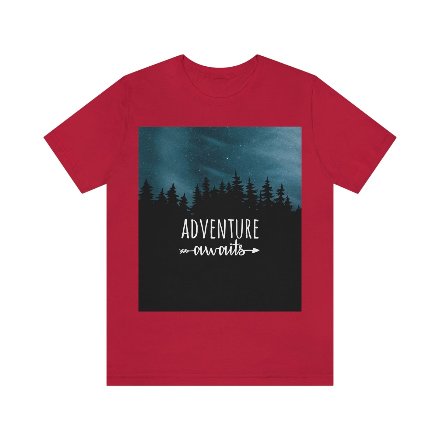 Adventure Awaits Art Vacation Landscape Explore Unisex Jersey Short Sleeve T-Shirt Ichaku [Perfect Gifts Selection]