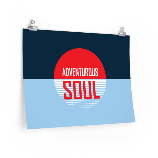 Adventurous Soul Camping Outdoors Camp Art Premium Matte Horizontal Posters Ichaku [Perfect Gifts Selection]