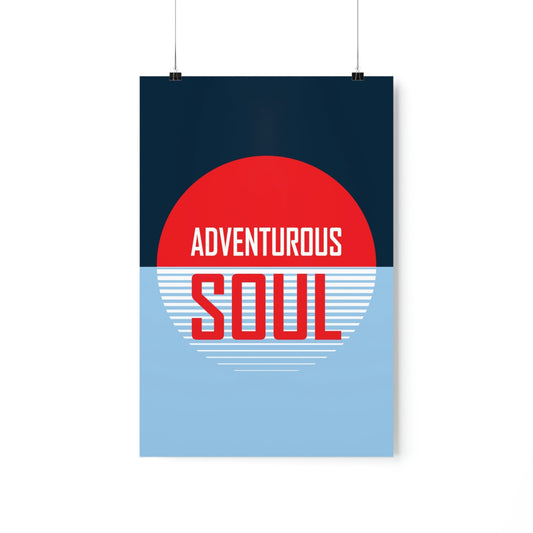 Adventurous Soul Camping Outdoors Camp Art Premium Matte Vertical Posters Ichaku [Perfect Gifts Selection]
