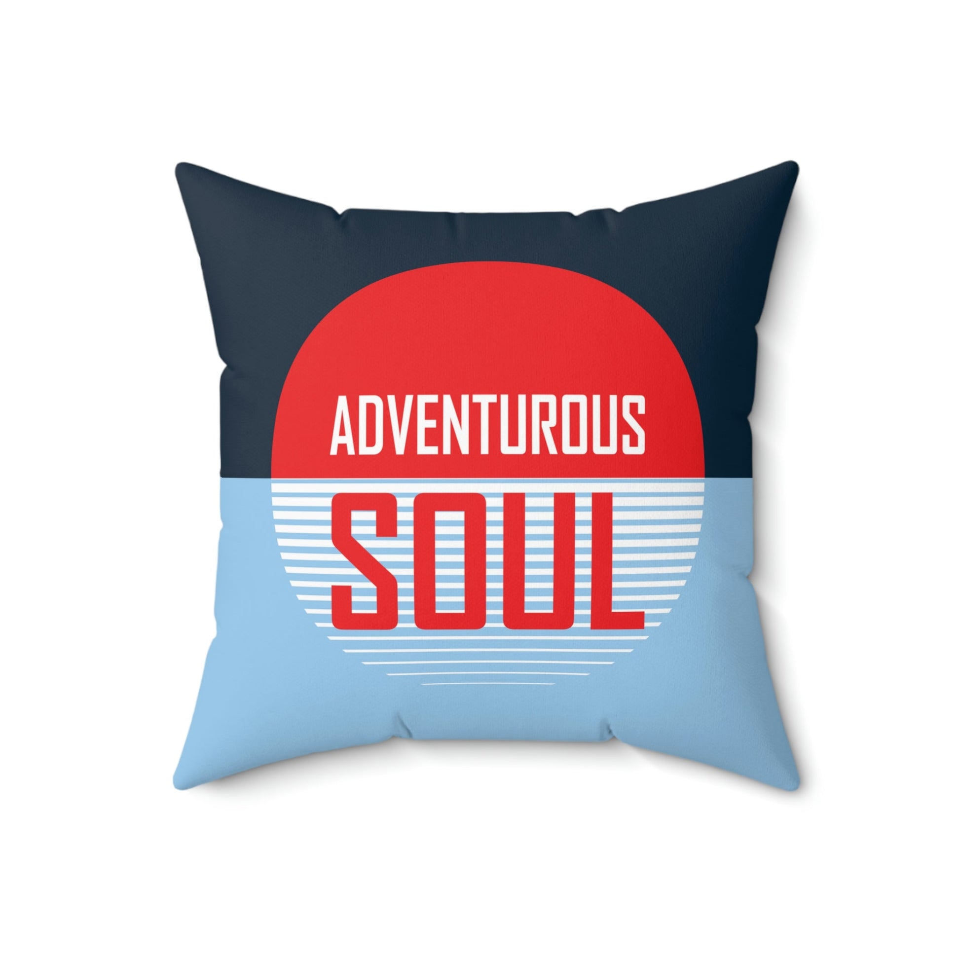 Adventurous Soul Camping Outdoors Camp Spun Polyester Square Pillow Ichaku [Perfect Gifts Selection]