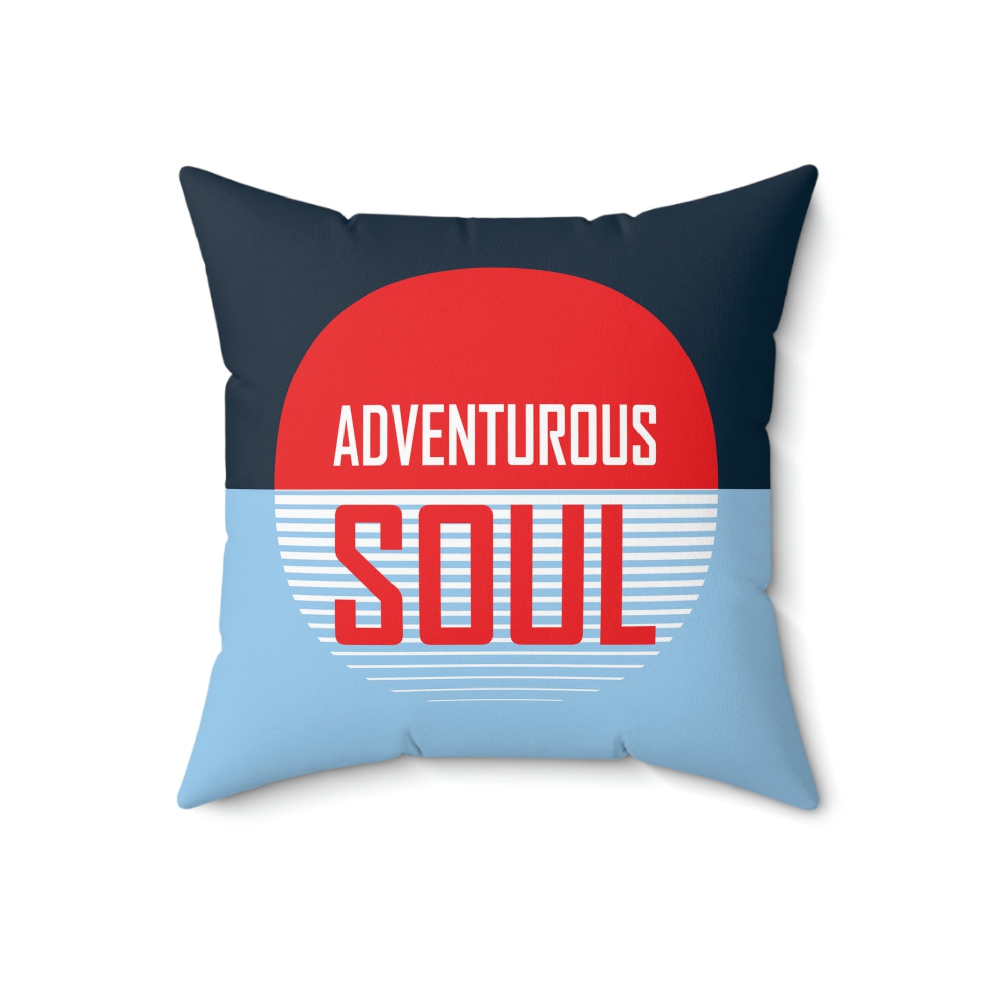 Adventurous Soul Camping Outdoors Camp Spun Polyester Square Pillow Ichaku [Perfect Gifts Selection]