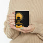 African Traditional Women Gold Portrait Ceramic Mug 11oz Ichaku [Perfect Gifts Selection]