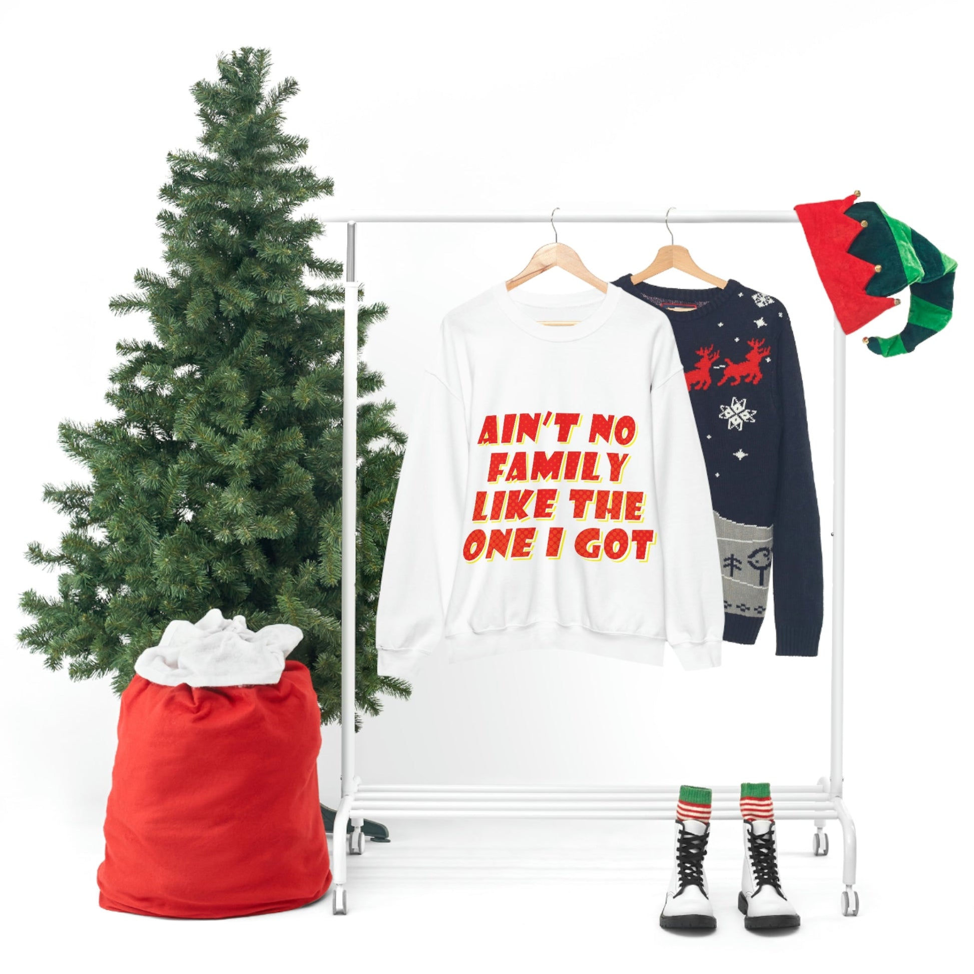 Ain`t No Family Like The One I Got Family Quotes Unisex Heavy Blend™ Crewneck Sweatshirt Ichaku [Perfect Gifts Selection]