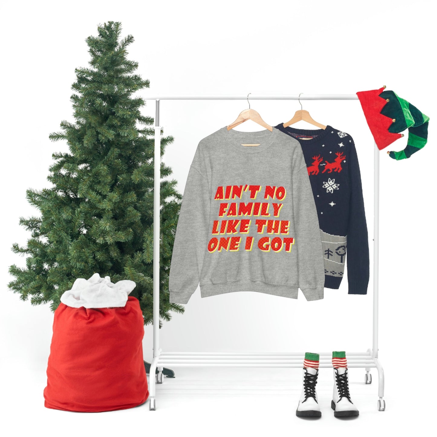 Ain`t No Family Like The One I Got Family Quotes Unisex Heavy Blend™ Crewneck Sweatshirt Ichaku [Perfect Gifts Selection]