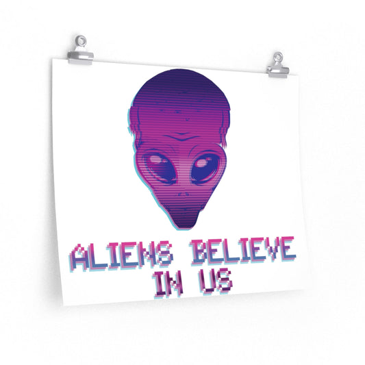 Aleins Believe In Us UFO TV Series Aesthetic Minimalist Art Premium Matte Horizontal Posters Ichaku [Perfect Gifts Selection]
