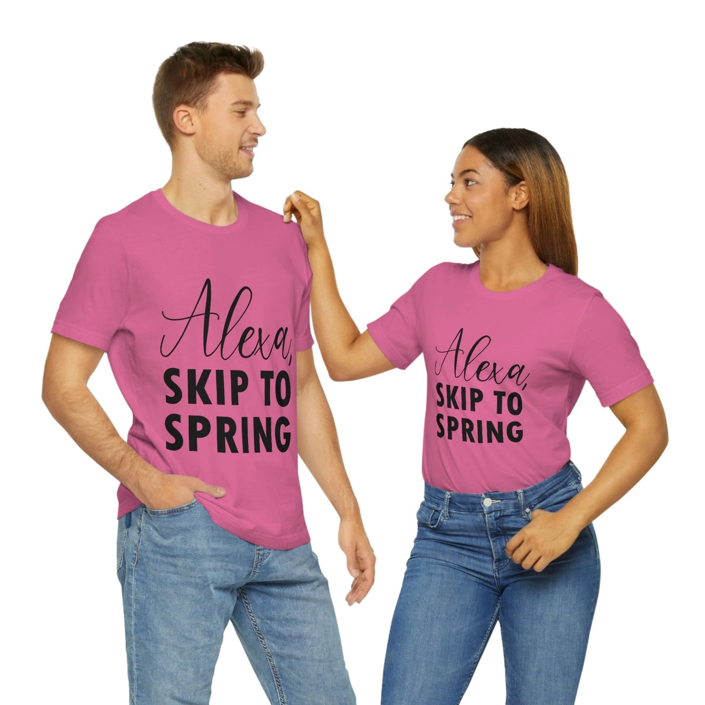 Alexa Skip to Spring Humor Saying Quotes Unisex Jersey Short Sleeve T-Shirt Ichaku [Perfect Gifts Selection]