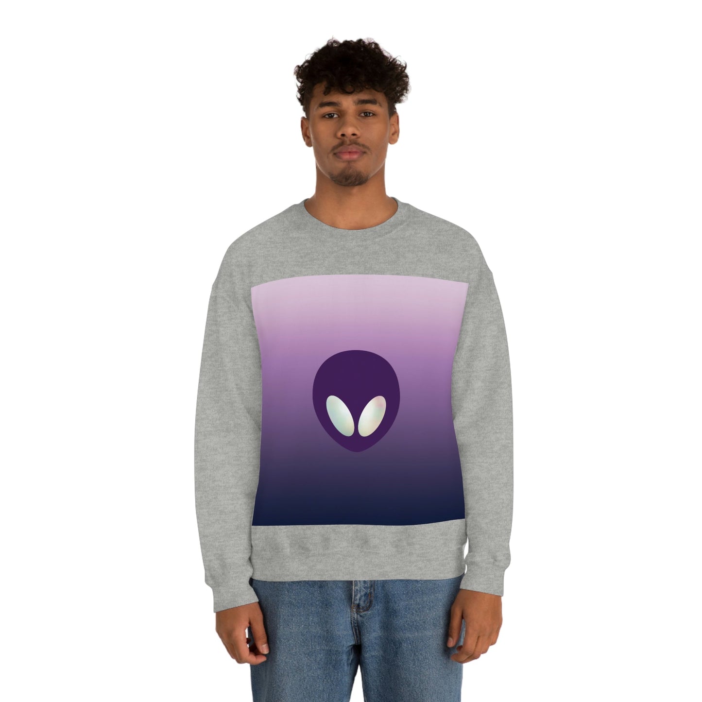 Alien Aesthetic Minimalist UFO Classic TV Series Unisex Heavy Blend™ Crewneck Sweatshirt Ichaku [Perfect Gifts Selection]