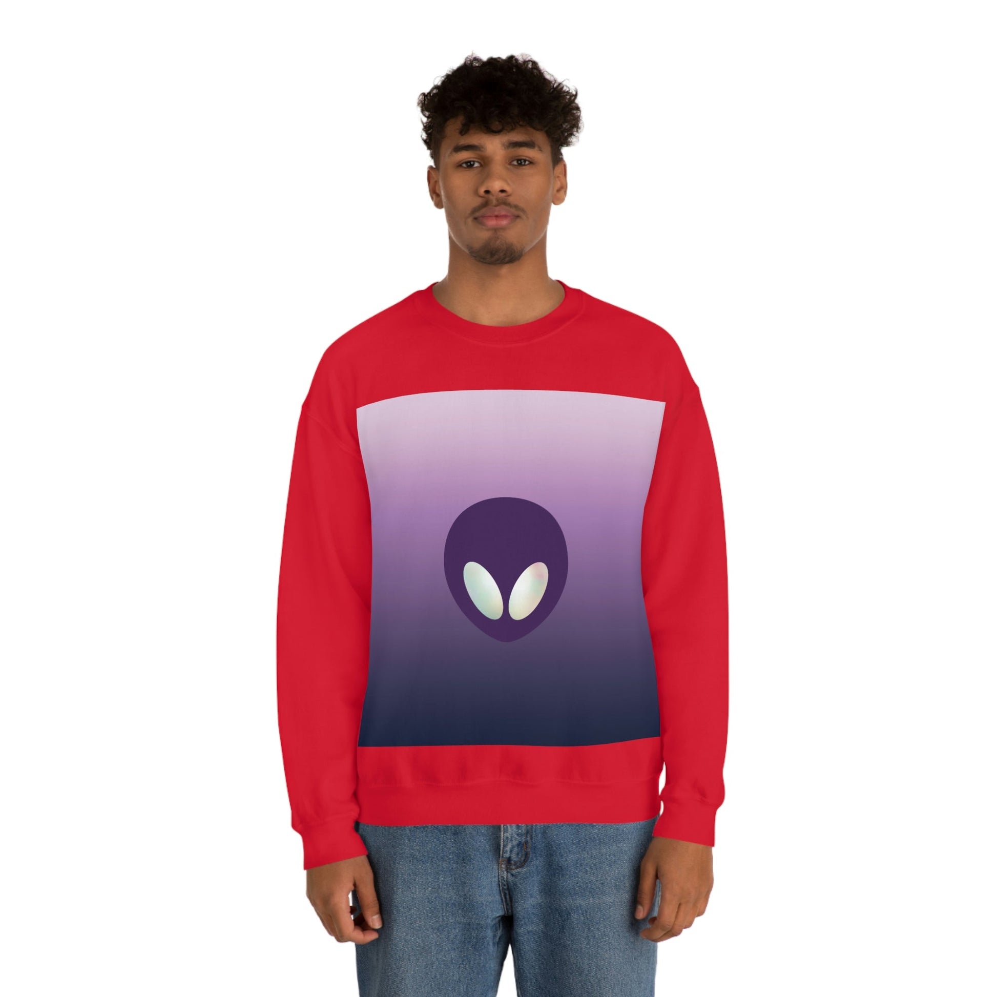 Alien Aesthetic Minimalist UFO Classic TV Series Unisex Heavy Blend™ Crewneck Sweatshirt Ichaku [Perfect Gifts Selection]