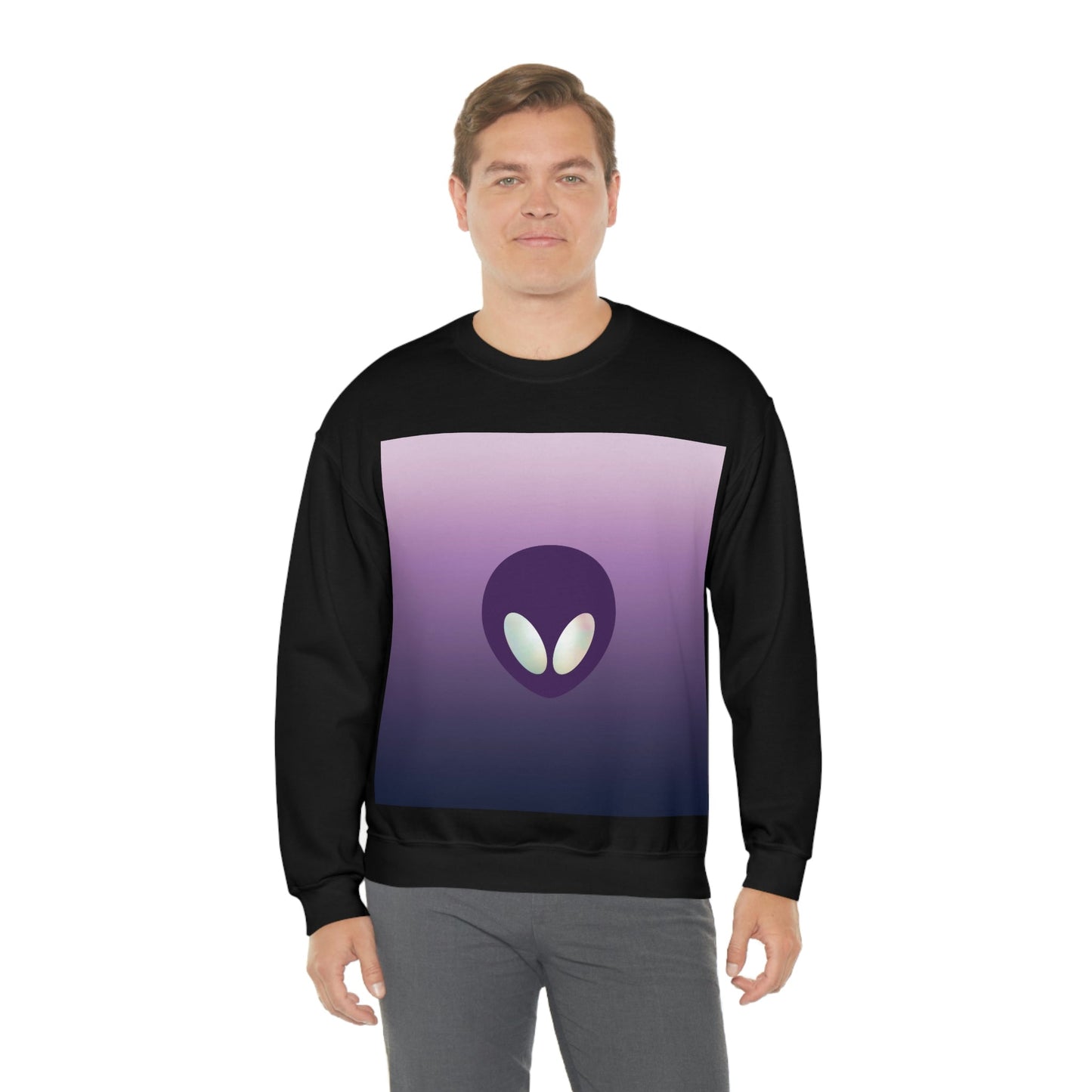 Alien Aesthetic Minimalist UFO Classic TV Series Unisex Heavy Blend™ Crewneck Sweatshirt Ichaku [Perfect Gifts Selection]