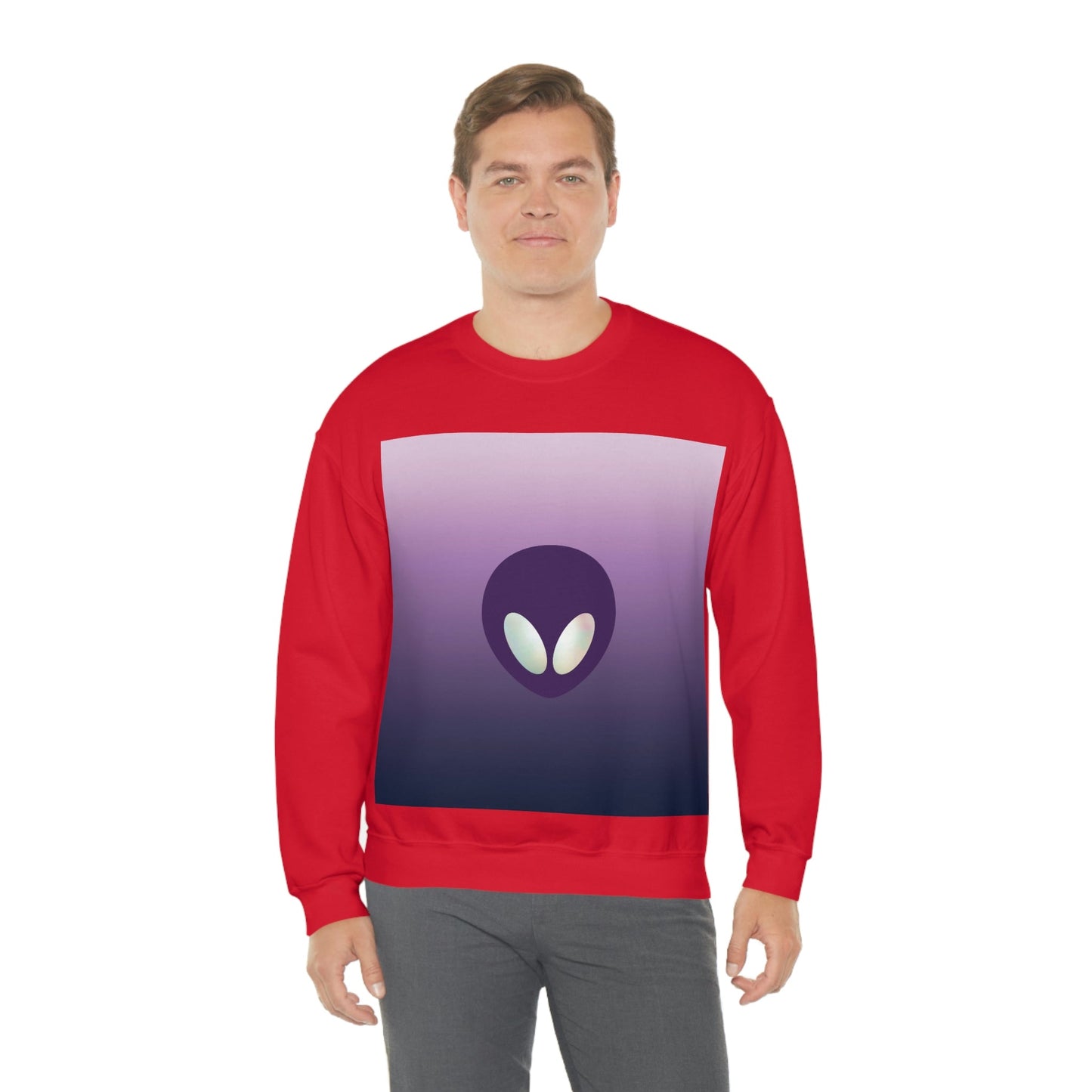 Alien Aesthetic Minimalist UFO Classic TV Series Unisex Heavy Blend™ Crewneck Sweatshirt Ichaku [Perfect Gifts Selection]