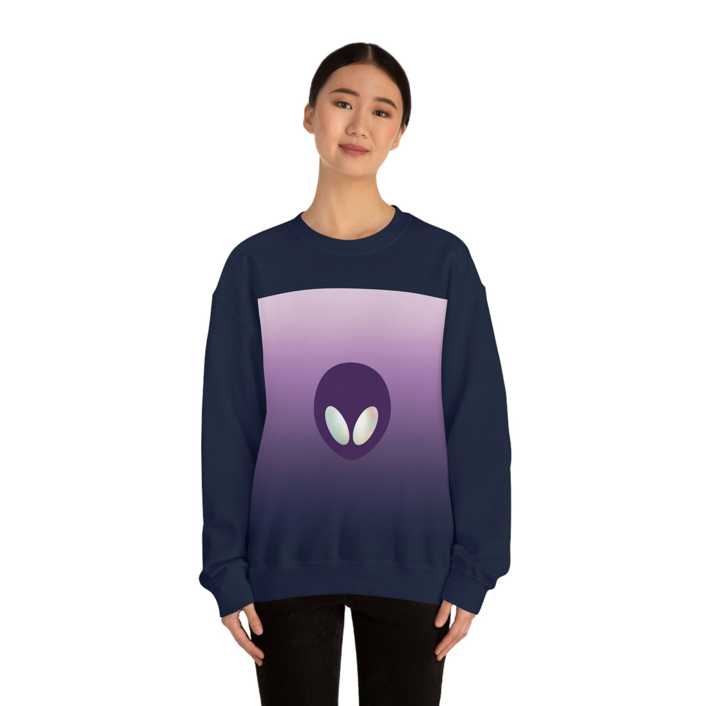 Alien Aesthetic Minimalist UFO Classic TV Series Unisex Heavy Blend™ Crewneck Sweatshirt Ichaku [Perfect Gifts Selection]