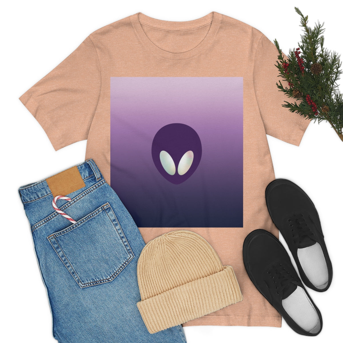 Alien Aesthetic Minimalist UFO Classic TV Series Unisex Jersey Short Sleeve T-Shirt Ichaku [Perfect Gifts Selection]