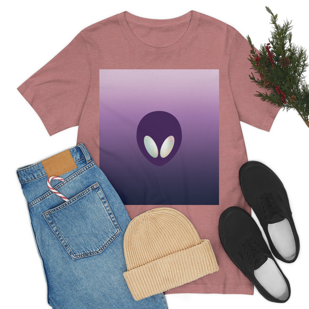 Alien Aesthetic Minimalist UFO Classic TV Series Unisex Jersey Short Sleeve T-Shirt Ichaku [Perfect Gifts Selection]