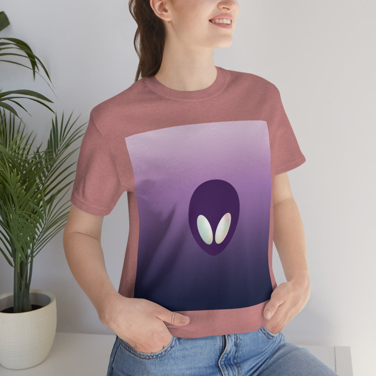 Alien Aesthetic Minimalist UFO Classic TV Series Unisex Jersey Short Sleeve T-Shirt Ichaku [Perfect Gifts Selection]