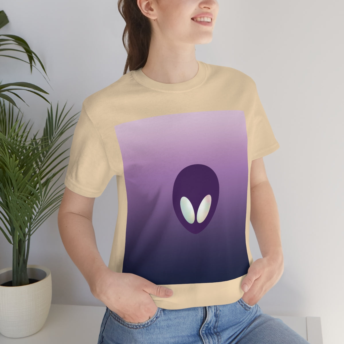 Alien Aesthetic Minimalist UFO Classic TV Series Unisex Jersey Short Sleeve T-Shirt Ichaku [Perfect Gifts Selection]