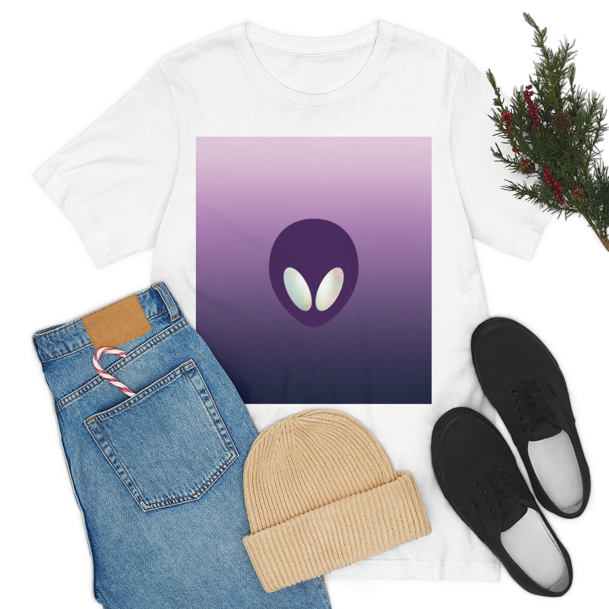 Alien Aesthetic Minimalist UFO Classic TV Series Unisex Jersey Short Sleeve T-Shirt Ichaku [Perfect Gifts Selection]