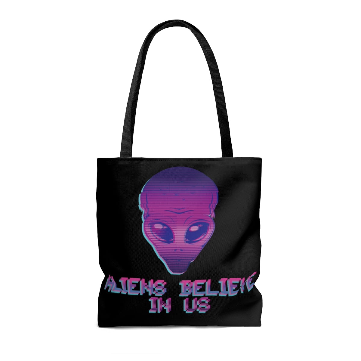 Aliens Believe In Us UFO TV Series AOP Tote Bag Ichaku [Perfect Gifts Selection]