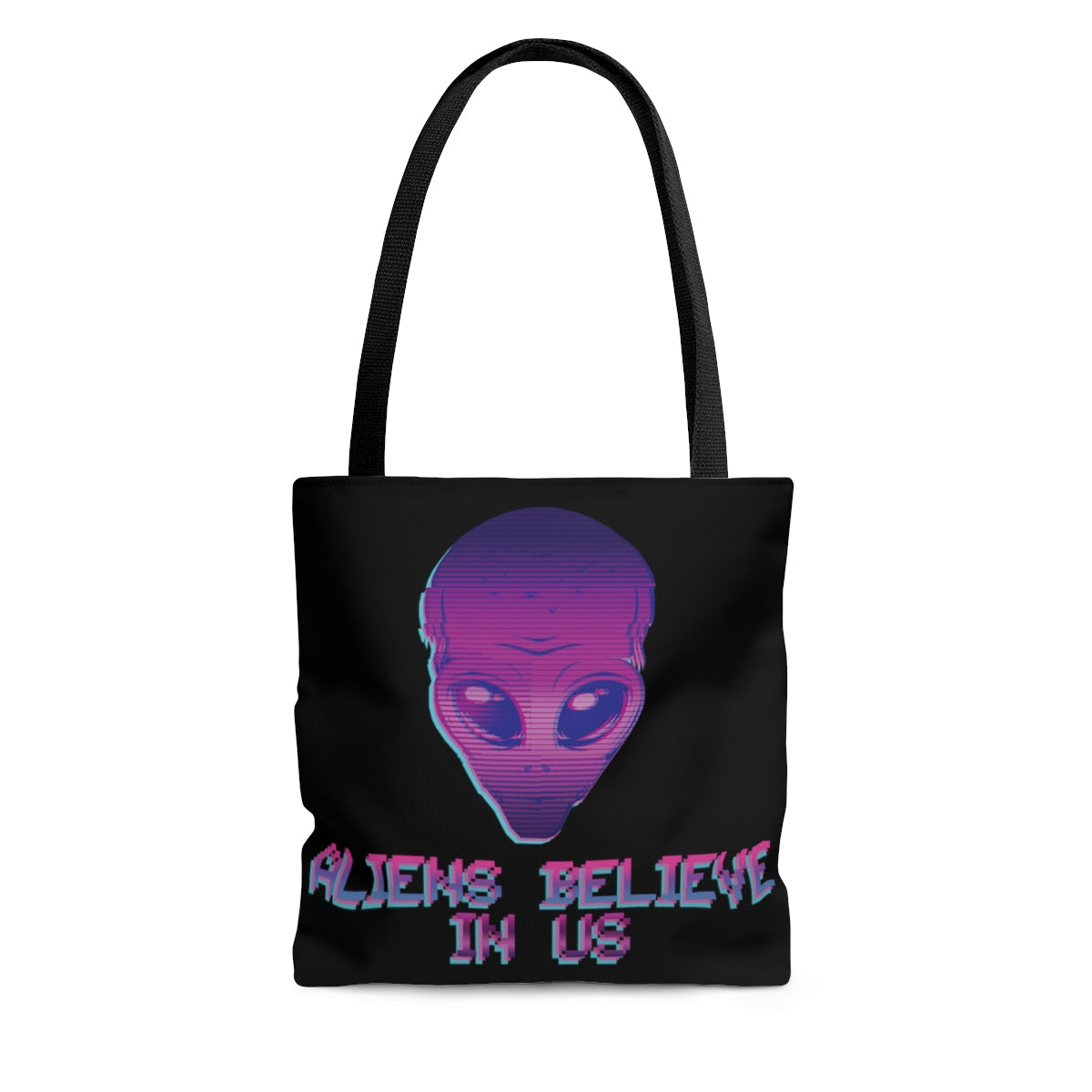 Aliens Believe In Us UFO TV Series AOP Tote Bag Ichaku [Perfect Gifts Selection]