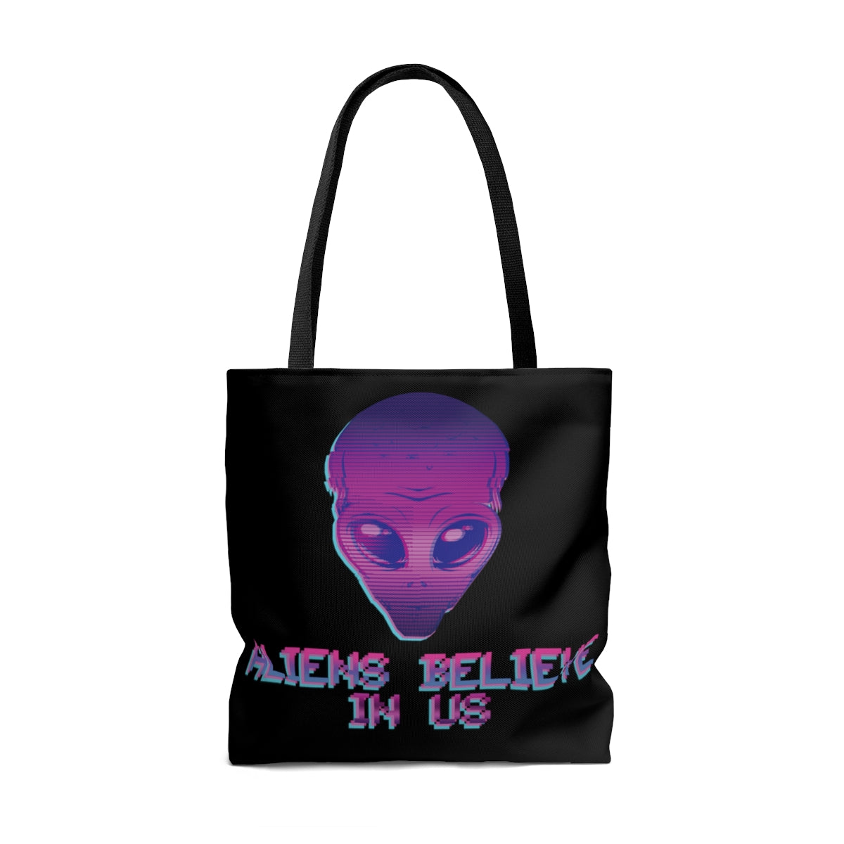 Aliens Believe In Us UFO TV Series AOP Tote Bag Ichaku [Perfect Gifts Selection]