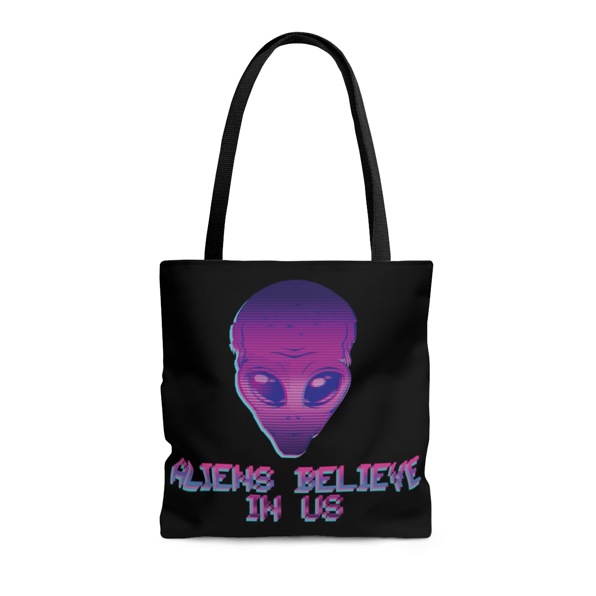 Aliens Believe In Us UFO TV Series AOP Tote Bag Ichaku [Perfect Gifts Selection]