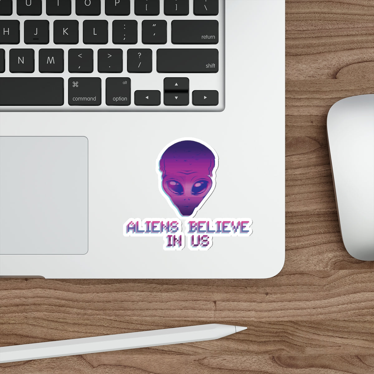 Aliens Believe In Us UFO TV Series Die-Cut Sticker Ichaku [Perfect Gifts Selection]