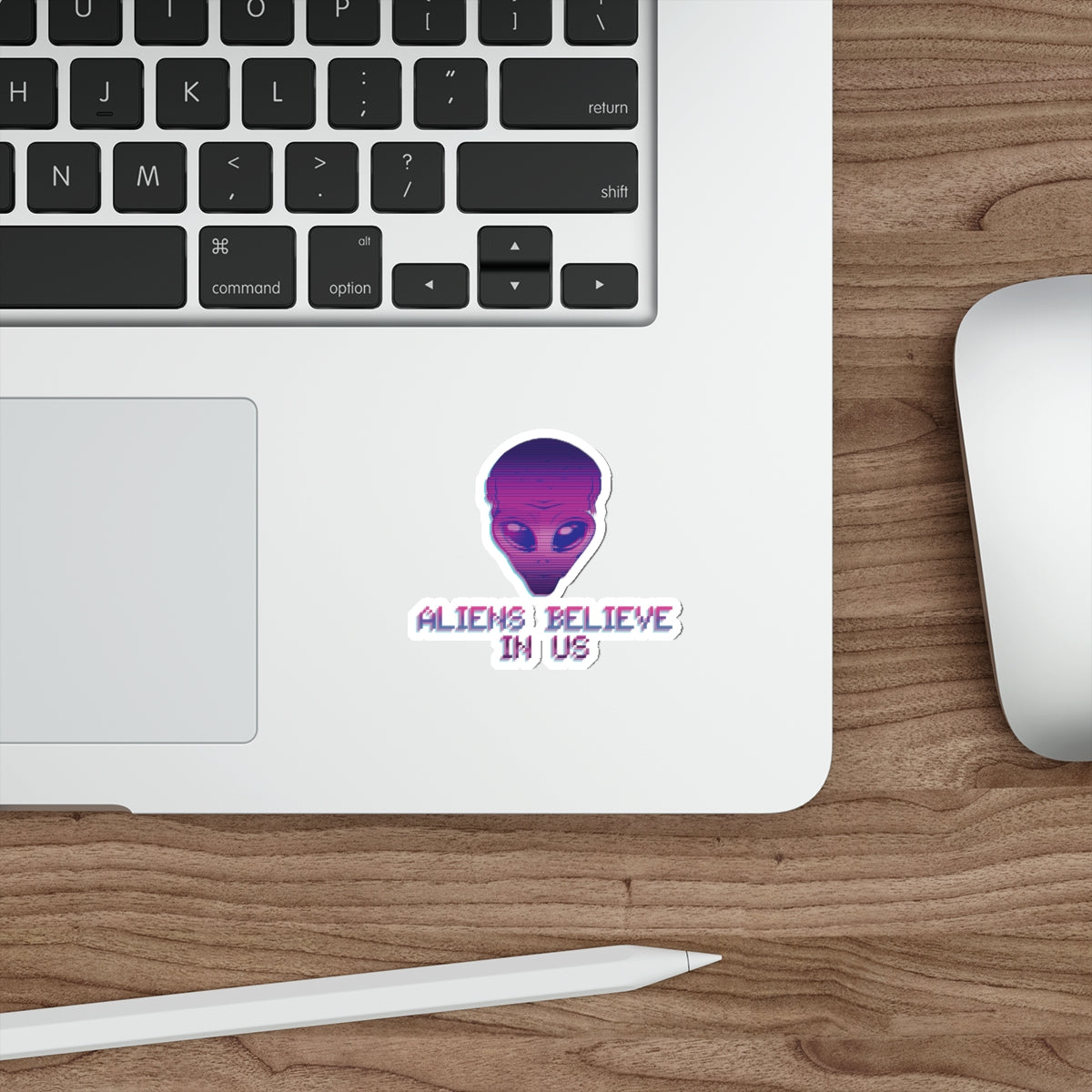 Aliens Believe In Us UFO TV Series Die-Cut Sticker Ichaku [Perfect Gifts Selection]