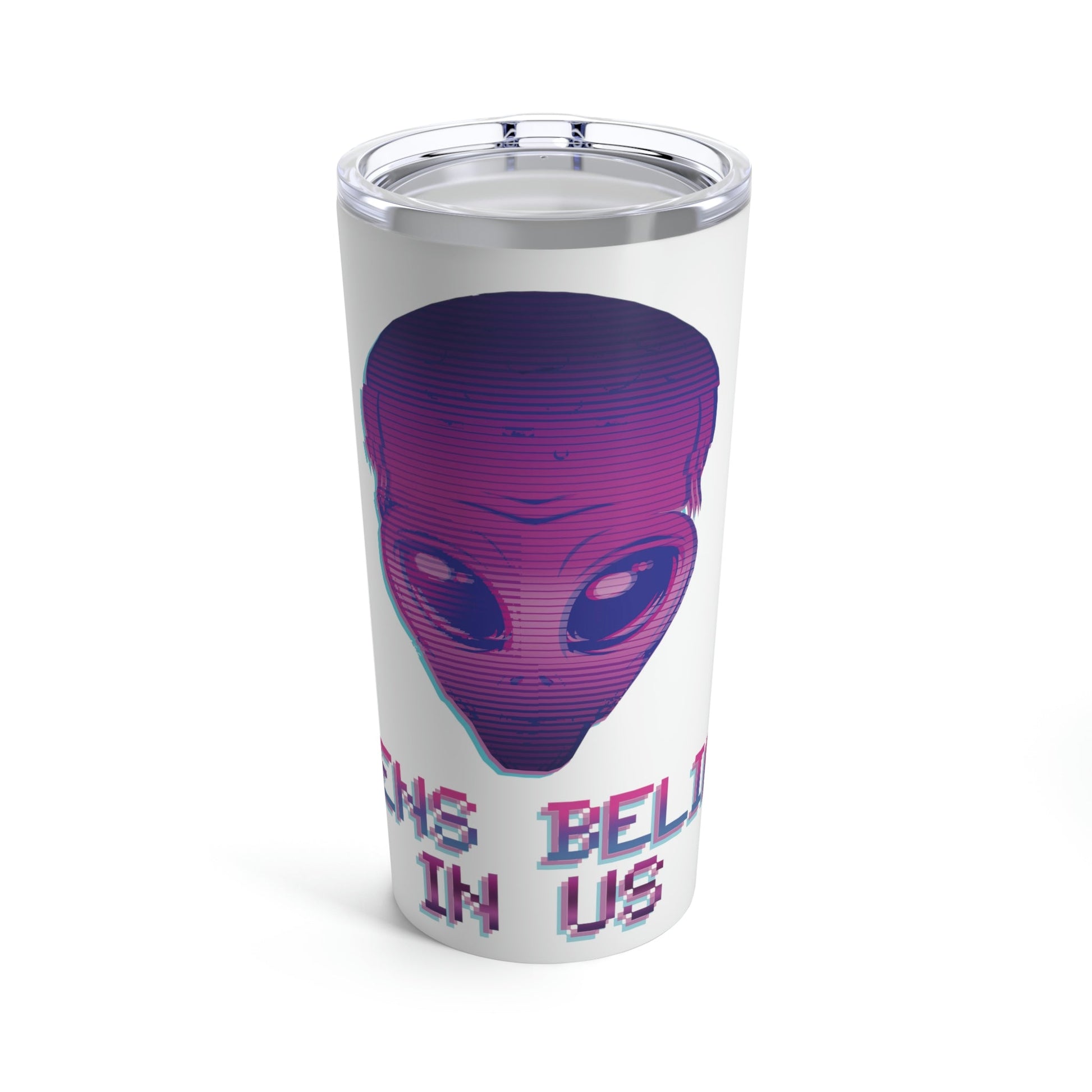 Aliens Believe In Us UFO TV Series Stainless Steel Hot or Cold Vacuum Tumbler 20oz Ichaku [Perfect Gifts Selection]