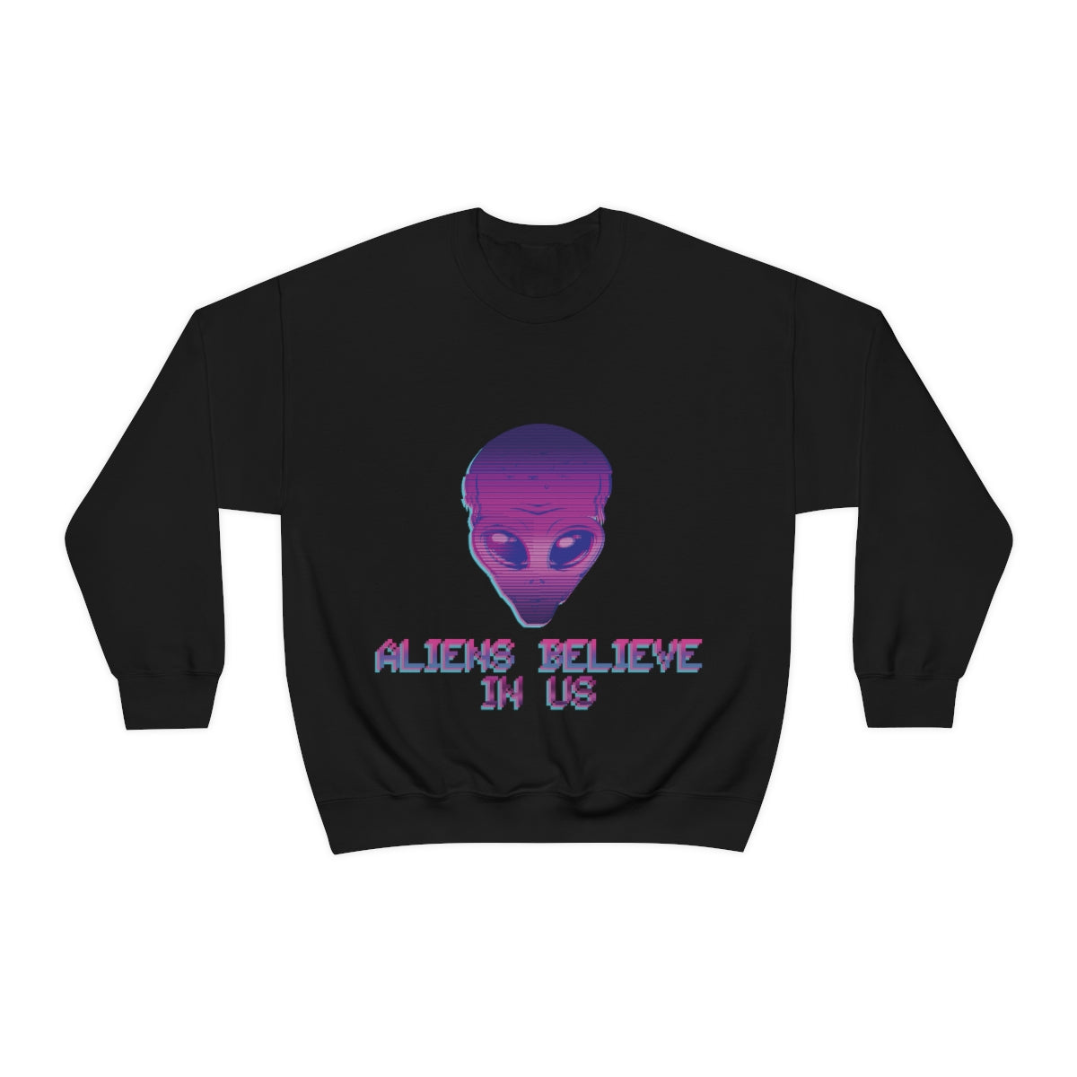 Aliens Believe In Us UFO TV Series Unisex Heavy Blend™ Crewneck Sweatshirt Ichaku [Perfect Gifts Selection]