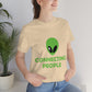 Aliens Connecting People UFO Funny Quotes Humor Unisex Jersey Short Sleeve T-Shirt Ichaku [Perfect Gifts Selection]